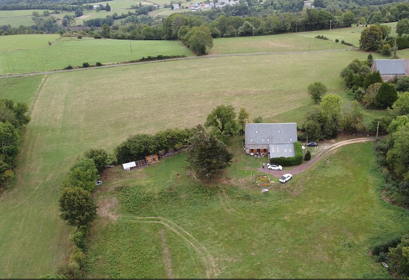 Le gîte Au Paradis de Nany vu du ciel